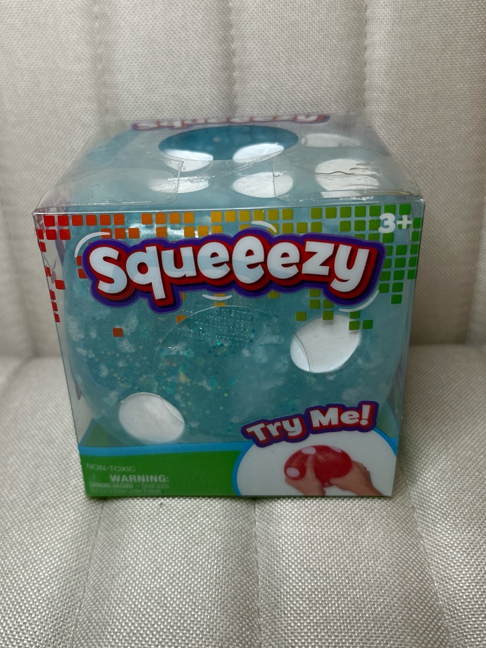 Squeeezy Blue Dice Squishy